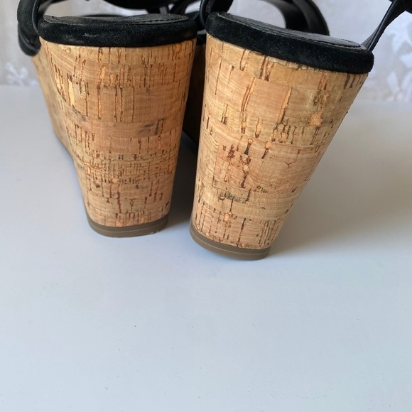 MARC FISHER LTD Cacie Platform Sandal In Black Suede 9 - Picture 6 of 13